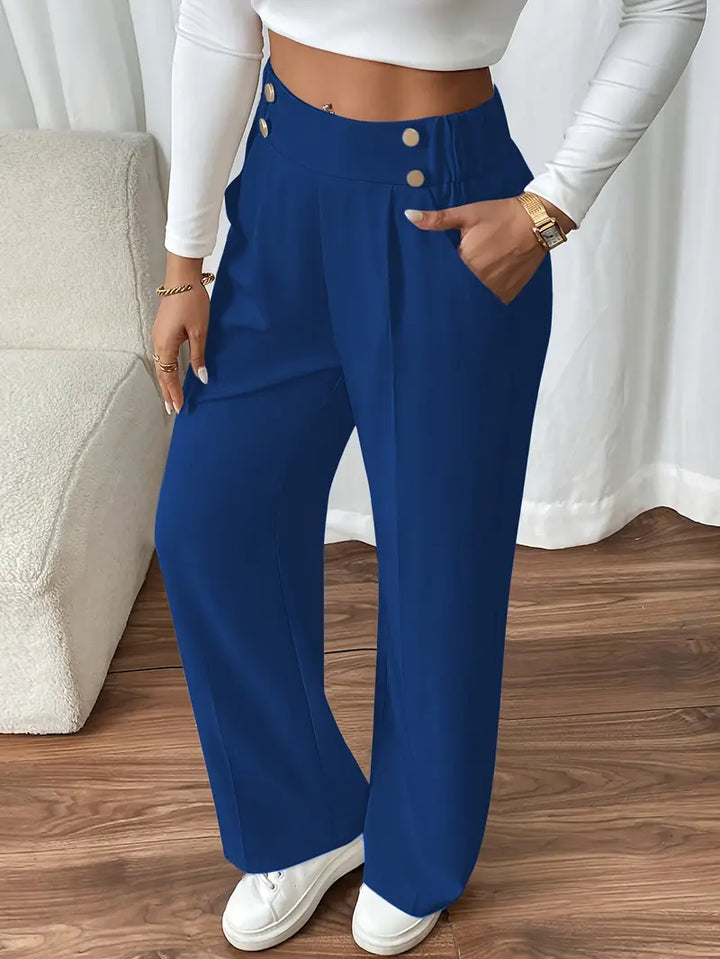 Orvella - Bequeme Hose Mit Weitem Bein Und Taschen