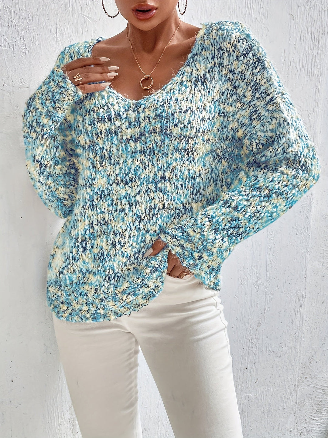 Chryselda – Lässiger Langarm Strickpullover