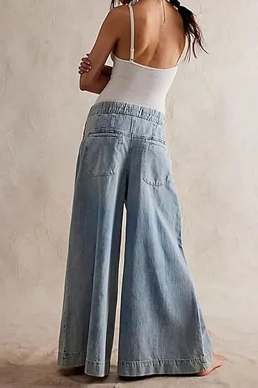 Karatza – Stilvolle Lockere Jeans Mit Weitem Bein