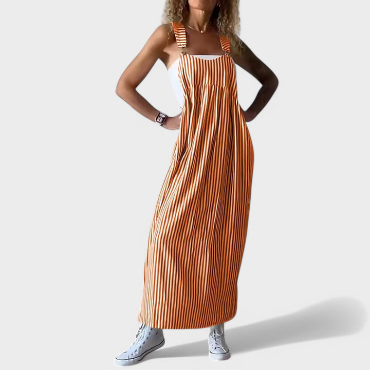 Guzel – Stilvolles Maxikleid Mit Streifenprint