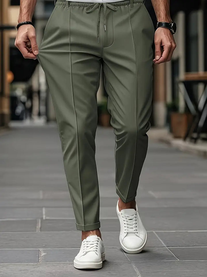 Crawford – Lässige Schlanke Passform Hose Mit Elastischem Bund