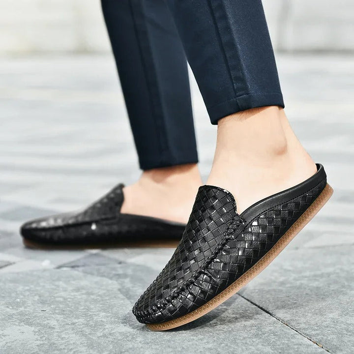 Efim – Lässige Halbschuhe Aus Gewebtem Leder