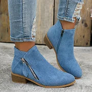 Farah - Orthopädische Lederstiefeletten Mit Reißverschluss