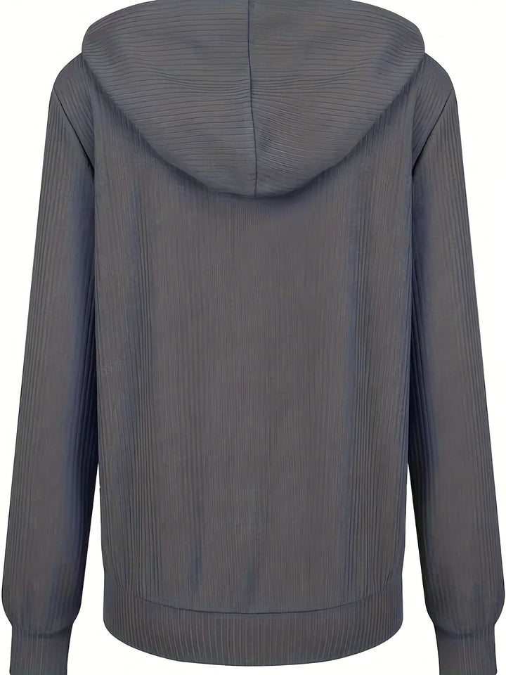 Moira – Langärmelige Kapuzenjacke Mit Reißverschluss Und Kordelzug