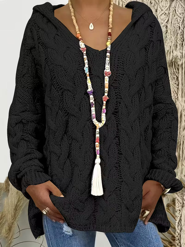 Hailee - Lässiger Langarm Strickpullover