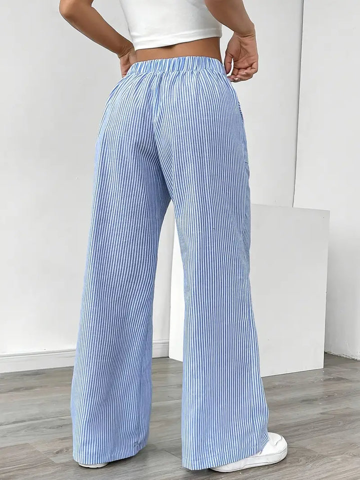 Alina – Elegante Gestreifte Hose Mit Taschen