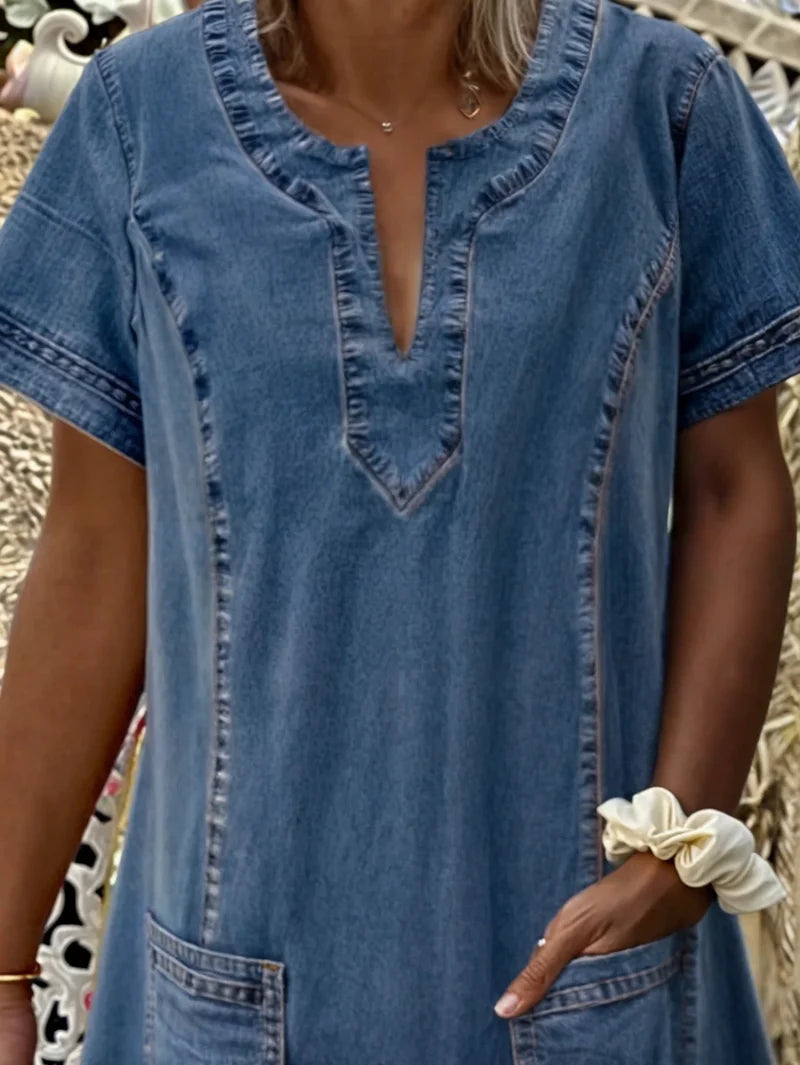 Polixeni – Weiches Jeans Kleid