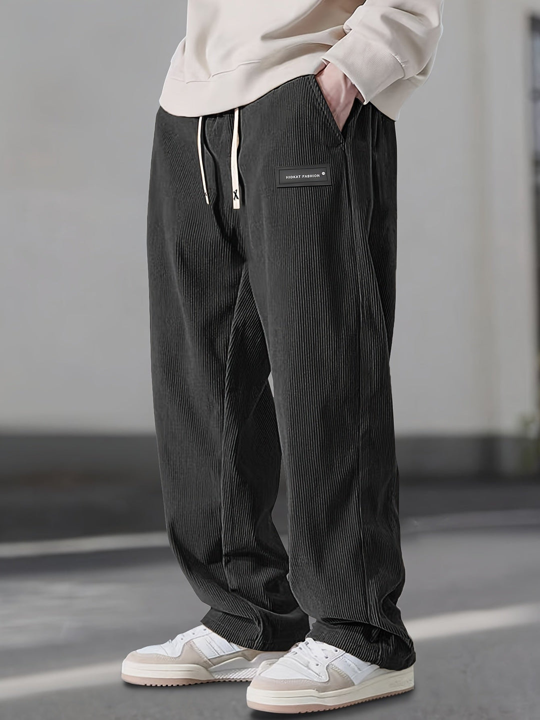 Asher - Gerade Geschnittene Hose Mit Kordelzug Der Taille