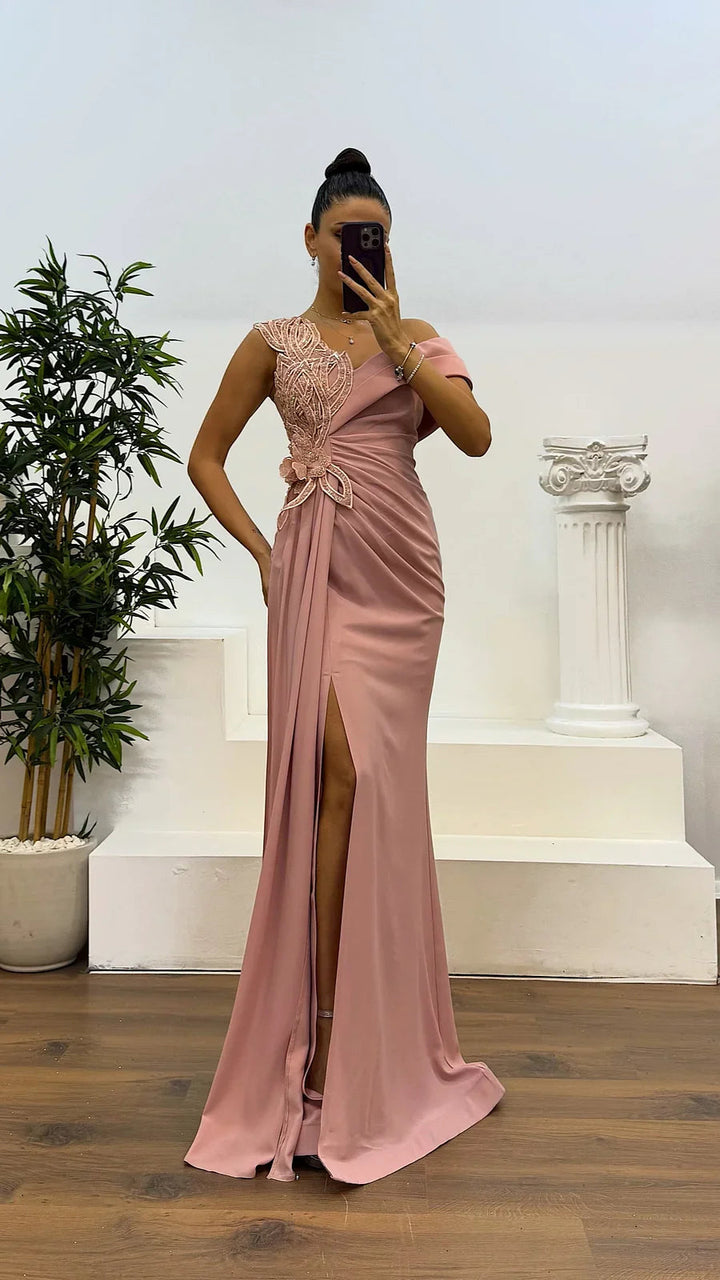 Kamarya – Atmungsaktives Abend Kleid Mit Falten