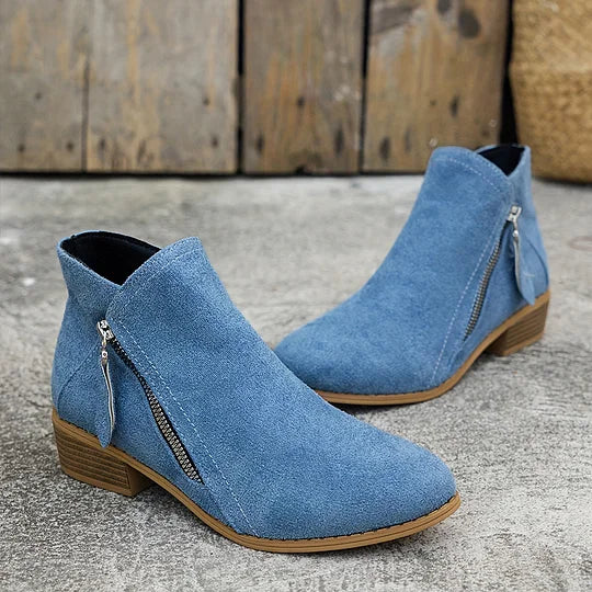 Farah - Orthopädische Lederstiefeletten Mit Reißverschluss
