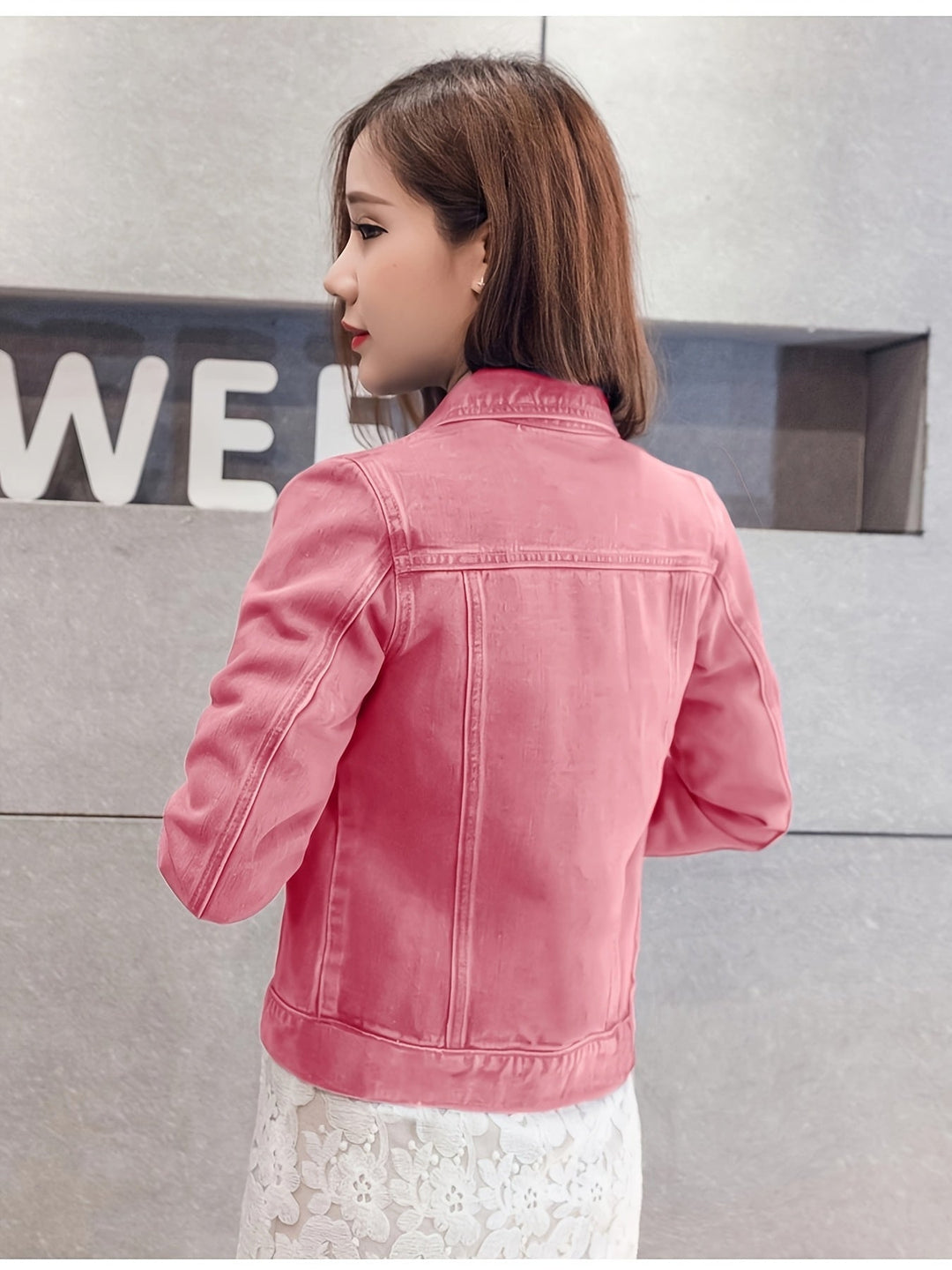 Rosalyn – Kurzärmelige Jeansjacke Im Boho Stil