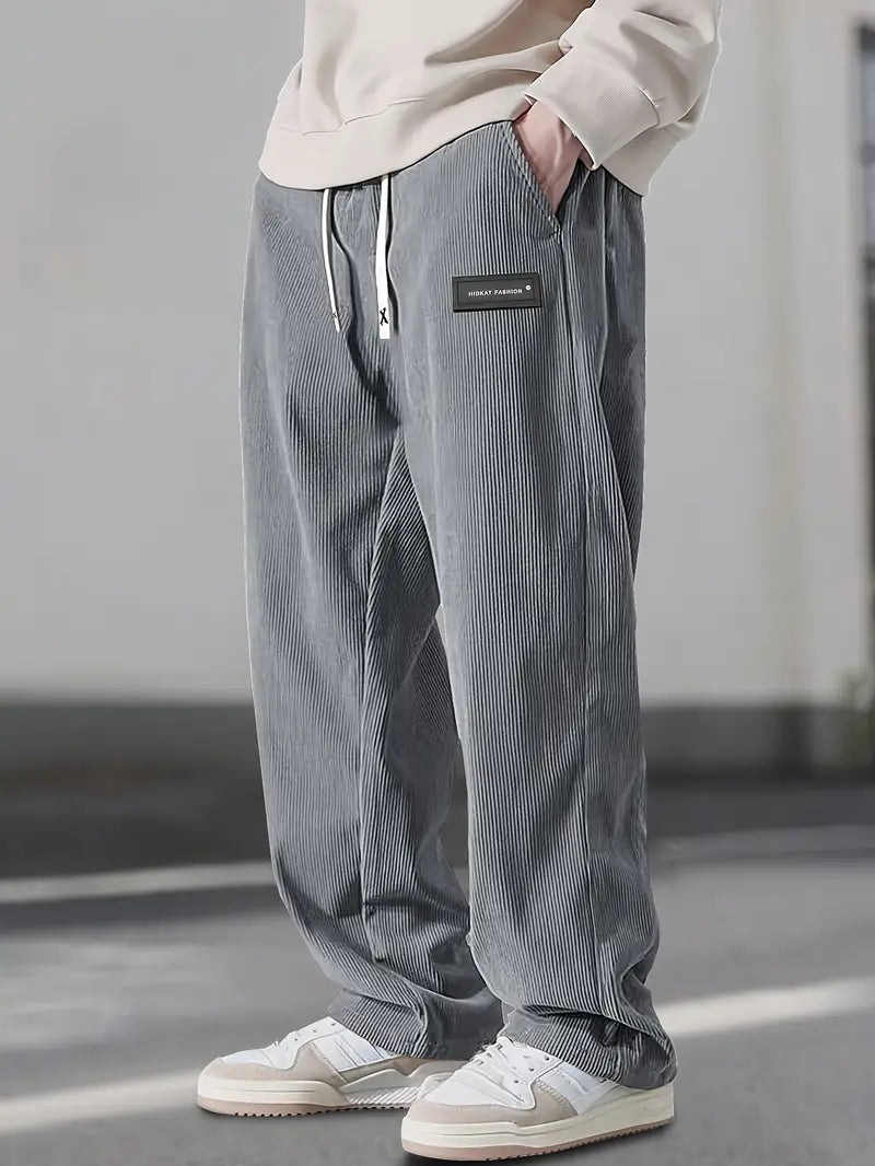Asher - Gerade Geschnittene Hose Mit Kordelzug Der Taille
