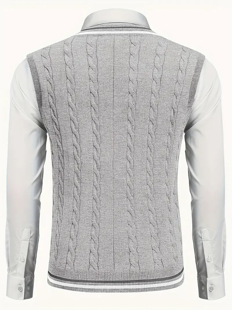 Duane - Ärmelloser Strickpullover Mit V-Ausschnitt