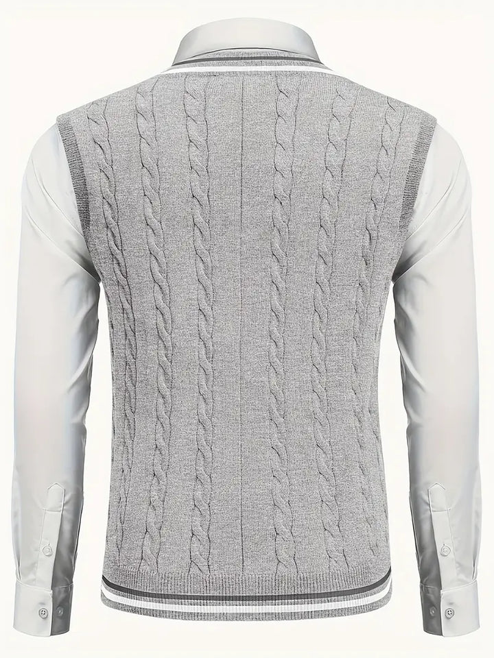 Duane - Ärmelloser Strickpullover Mit V-Ausschnitt