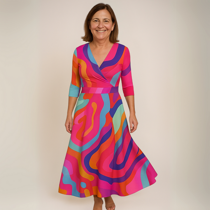 Justina - Luxuriöses Blumen kleid