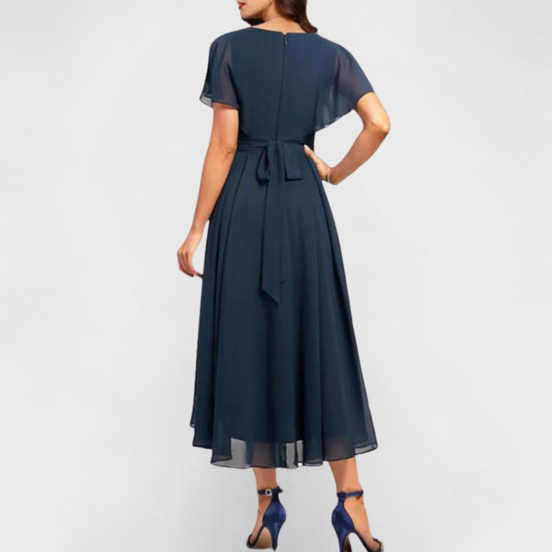 Catalina – Fließendes Maxikleid Mit V-Ausschnitt