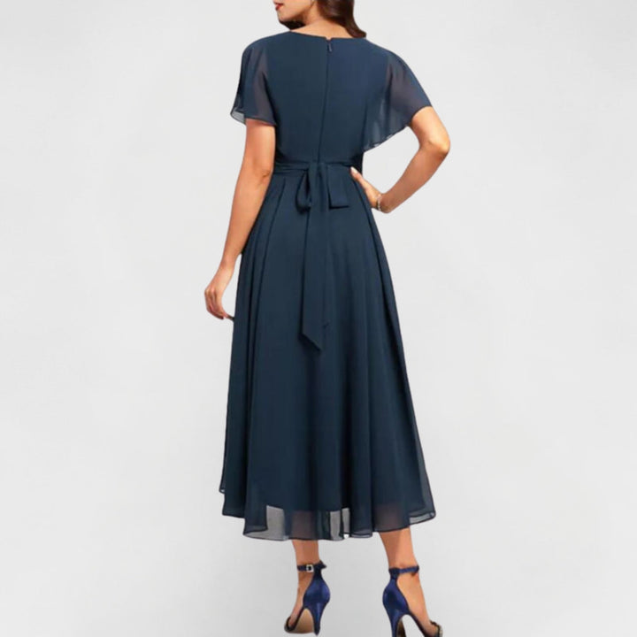 Catalina – Fließendes Maxikleid Mit V-Ausschnitt