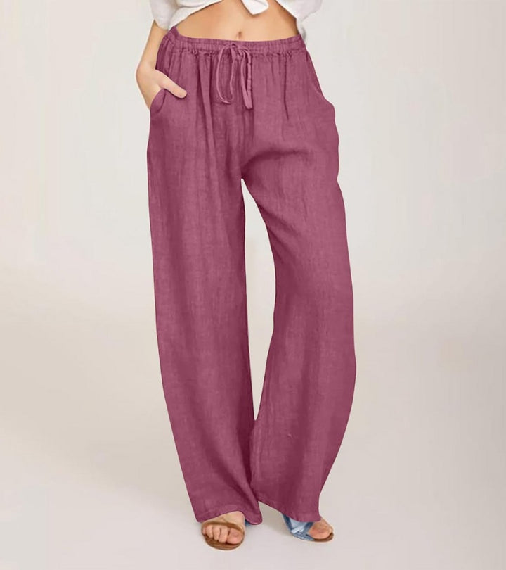 Maialen – Leinenhose Mit Weitem Bein Für Den Sommer