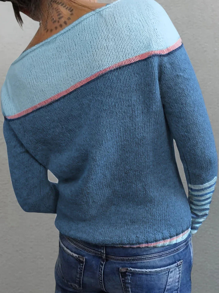 Talithia – Gestreifter Strickpullover Mit Langen Ärmeln
