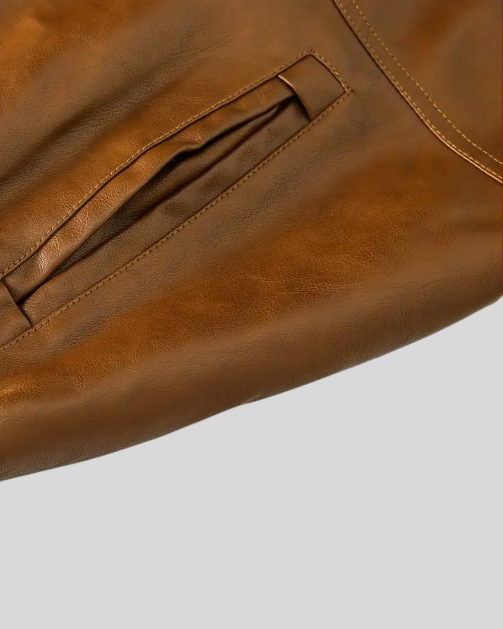 Davor – Leder Jacke Mit Kapuze Und Doppeltem Reißverschluss