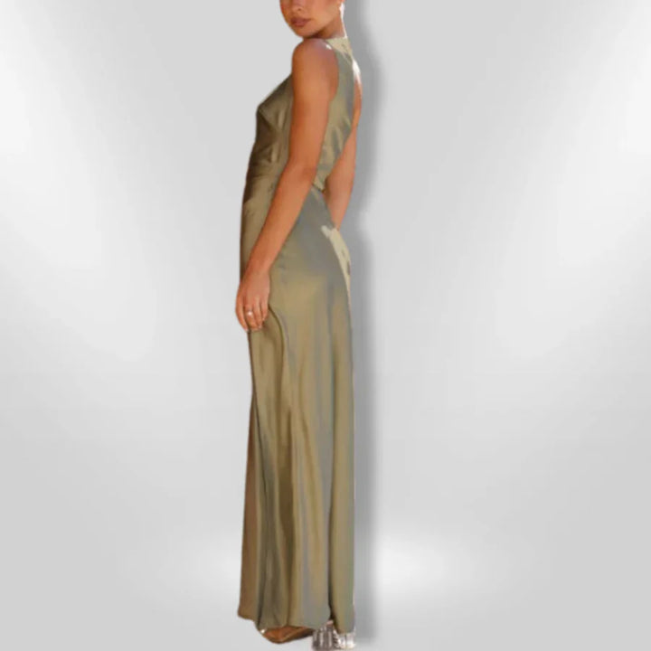 Erminia – Asymmetrisches Kleid mit Schlitz