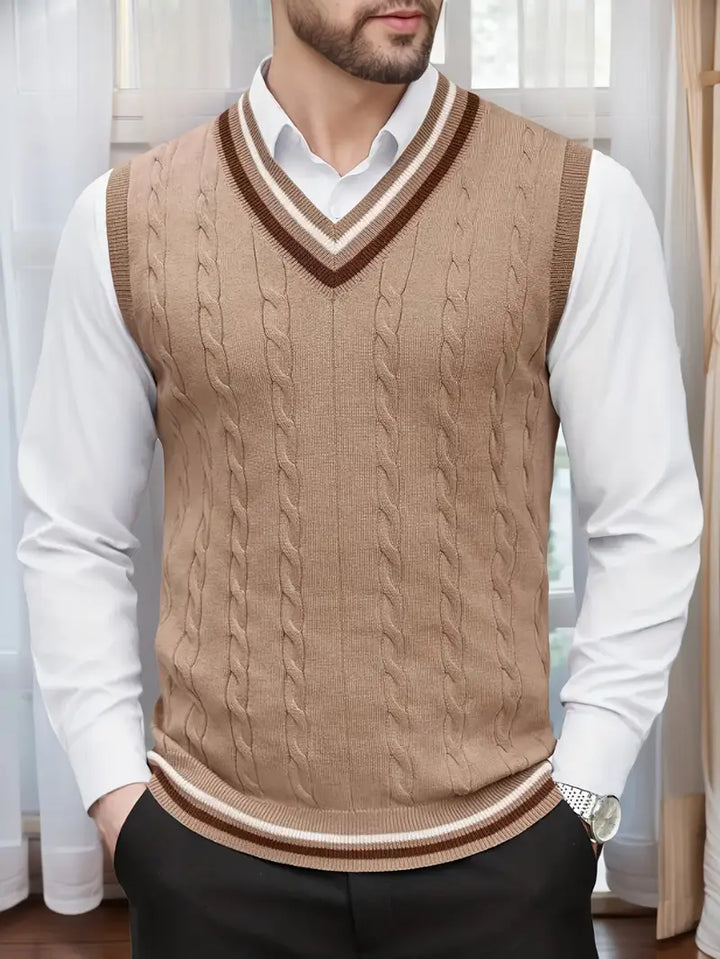 Duane - Ärmelloser Strickpullover Mit V-Ausschnitt