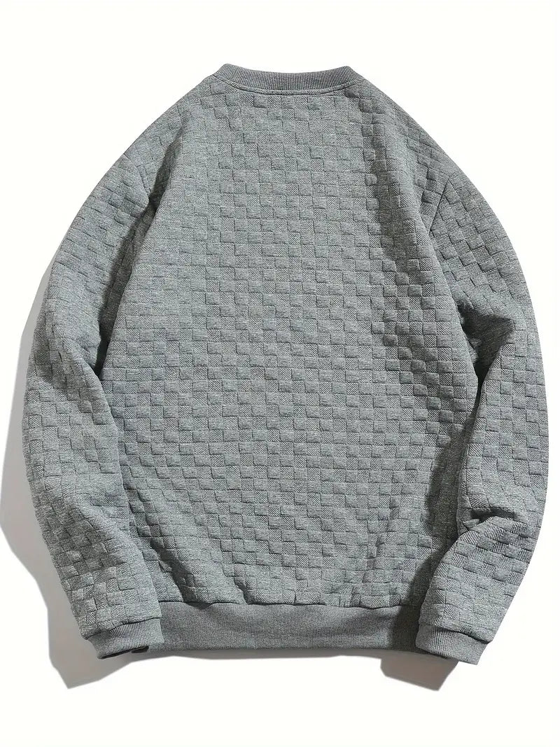 Stafford – Lässiges Sweatshirt Mit Karomuster Und Struktur