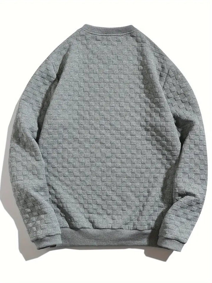Stafford – Lässiges Sweatshirt Mit Karomuster Und Struktur