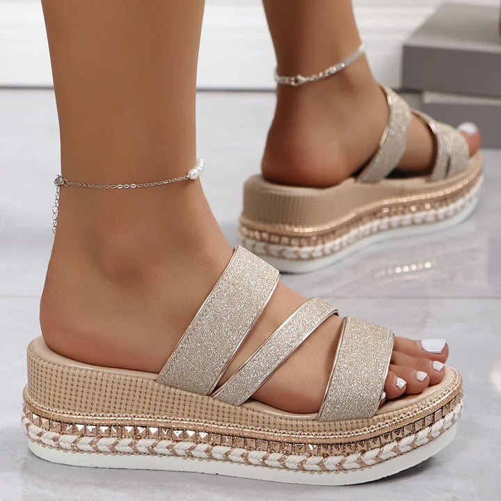 Oksana – Bequeme Sandalette Mit Hohem Absatz