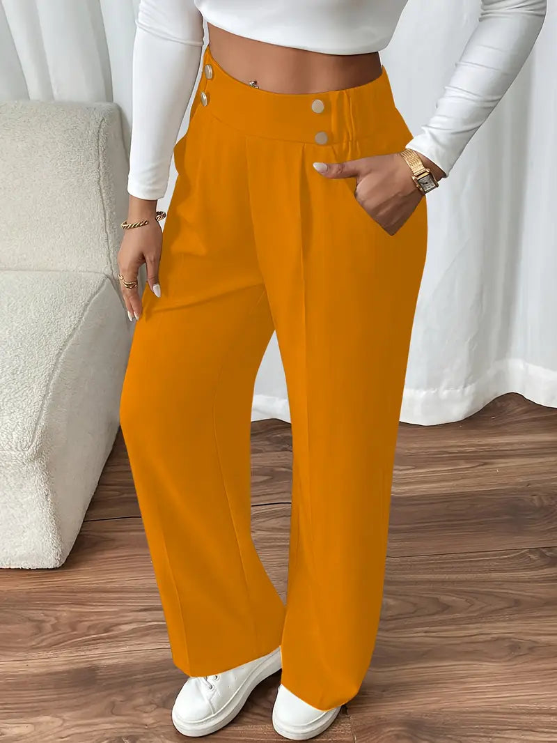 Orvella - Bequeme Hose Mit Weitem Bein Und Taschen