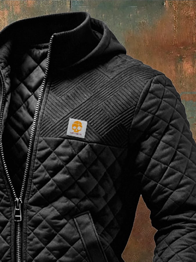 Istvan – Steppjacke Mit Patchwork Und Mehreren Taschen