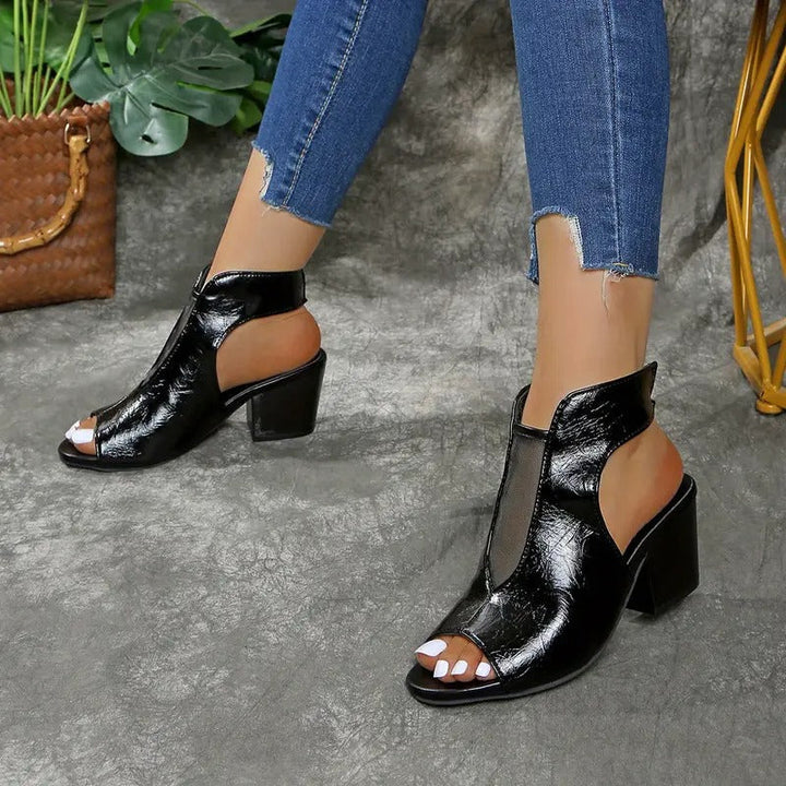 Thomis – Rutschfeste Ledersandalen Mit Offener Zehenpartie