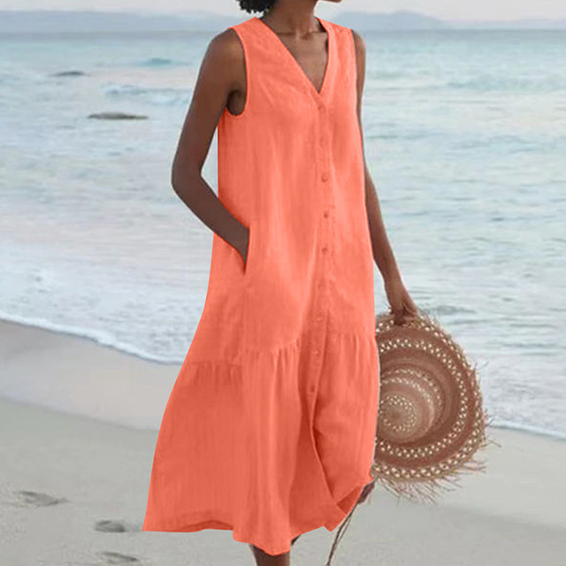 Maira - Sommer V Ausschnitt Kleid