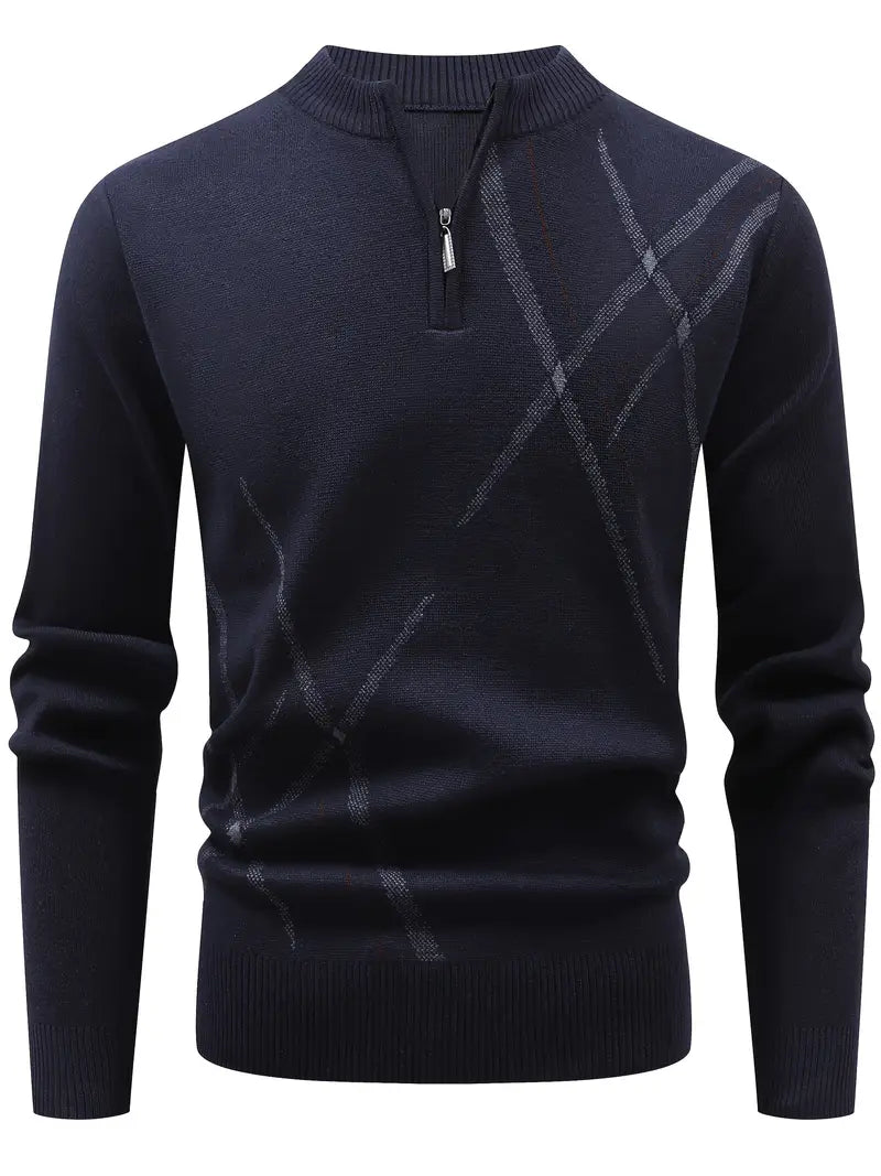 Yoann – Strick Pullover Mit Viertelreißverschluss