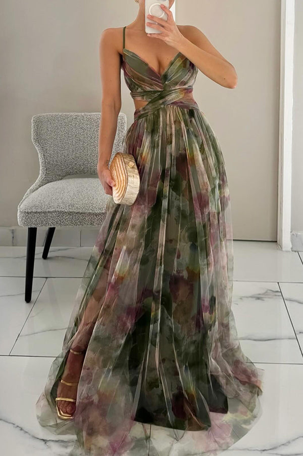 Qyn – Wunderschönes Maxikleid Mit Blumenmuster