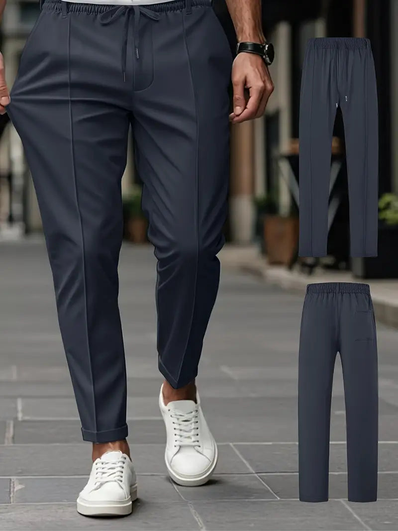 Crawford – Lässige Schlanke Passform Hose Mit Elastischem Bund