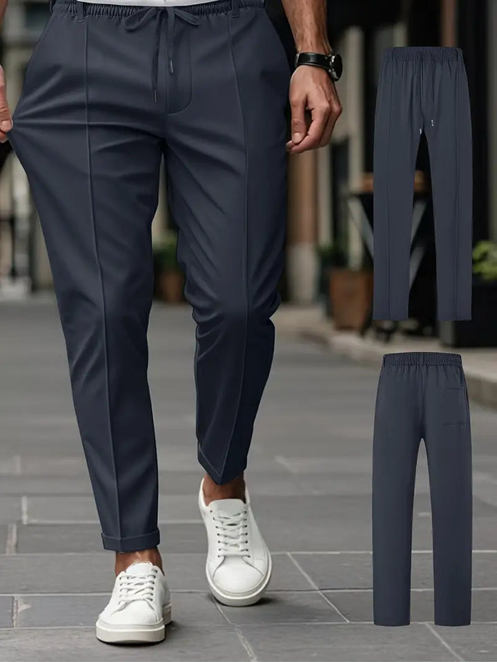 Crawford – Lässige Schlanke Passform Hose Mit Elastischem Bund