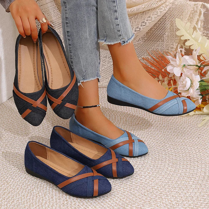 Shakina – Bequeme Schuhe Mit Gekreuzten Riemen