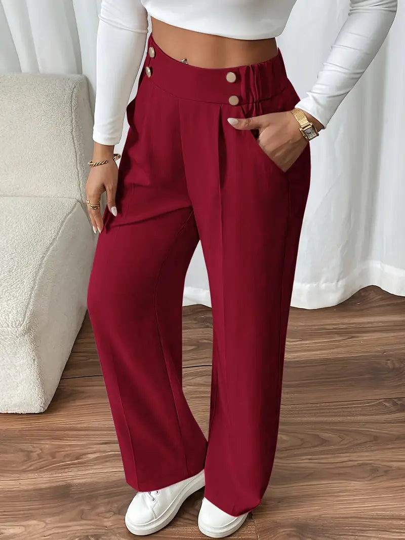 Orvella - Bequeme Hose Mit Weitem Bein Und Taschen