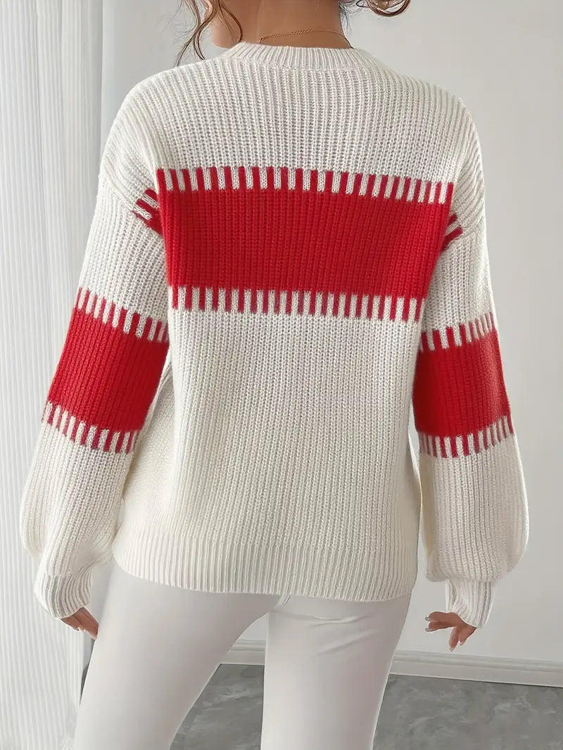 Gyneth - Langärmeliger Pullover Mit Rundhalsausschnitt