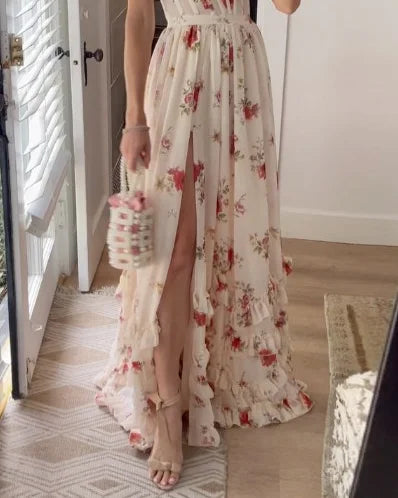 Karissa – Blumenmuster Maxikleid