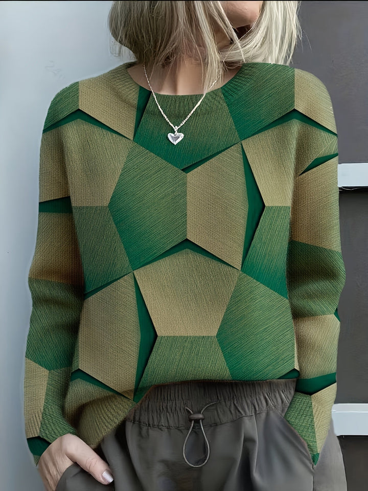 Bravina – Strickpullover Mit Geometrischem 3D Drucken