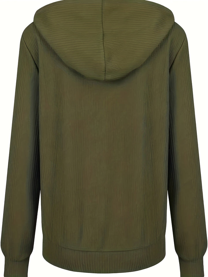 Moira – Langärmelige Kapuzenjacke Mit Reißverschluss Und Kordelzug