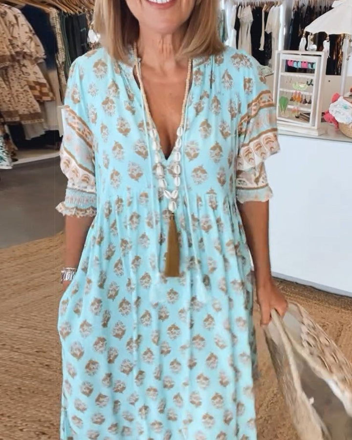 Nailya – Lässiges Bedrucktes Kleid