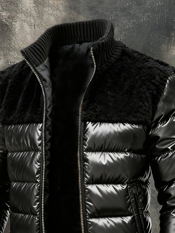 Maignan – Retro Warm Plüsch Patchwork Outdoor Jacke