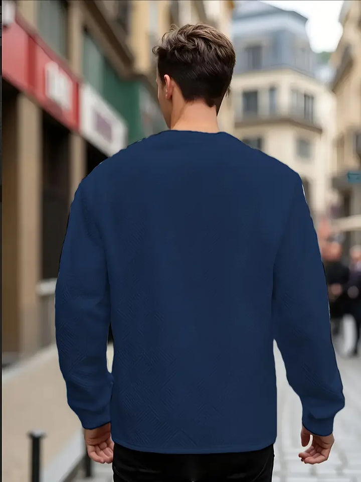 Malinga – Lässiges Sweatshirt Mit Geometrischem Muster Und Langen Ärmeln