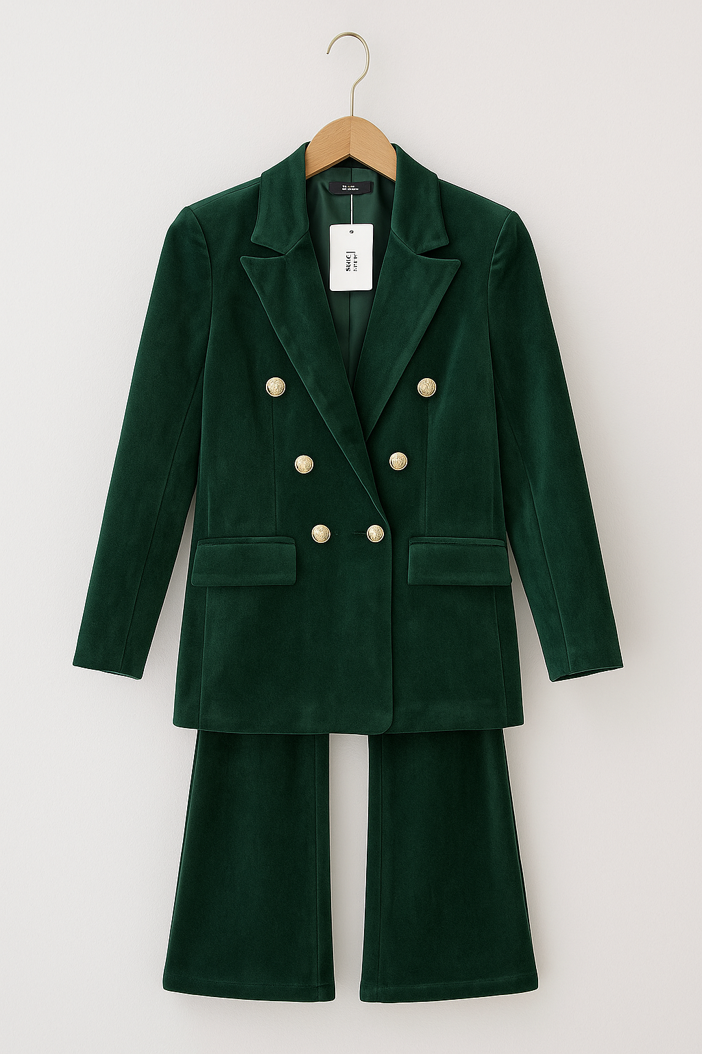 Dimitra – Samt Blazer Set Mit Doppelter Knopfleiste