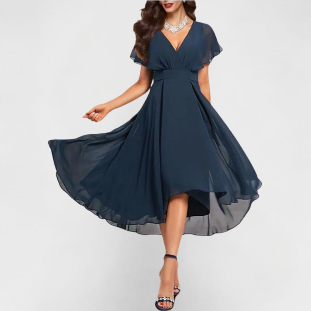 Catalina – Fließendes Maxikleid Mit V-Ausschnitt