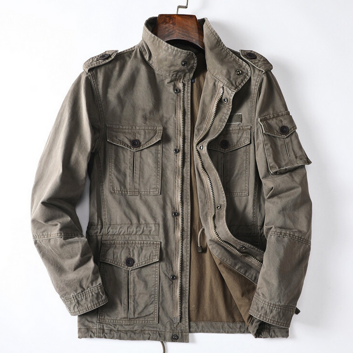 Sergei - Lässige Cargo Jacke Mit Taschen