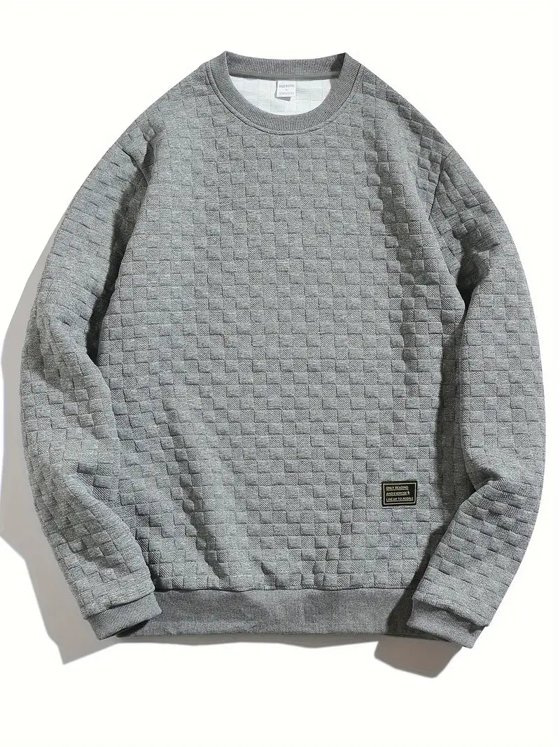 Stafford – Lässiges Sweatshirt Mit Karomuster Und Struktur